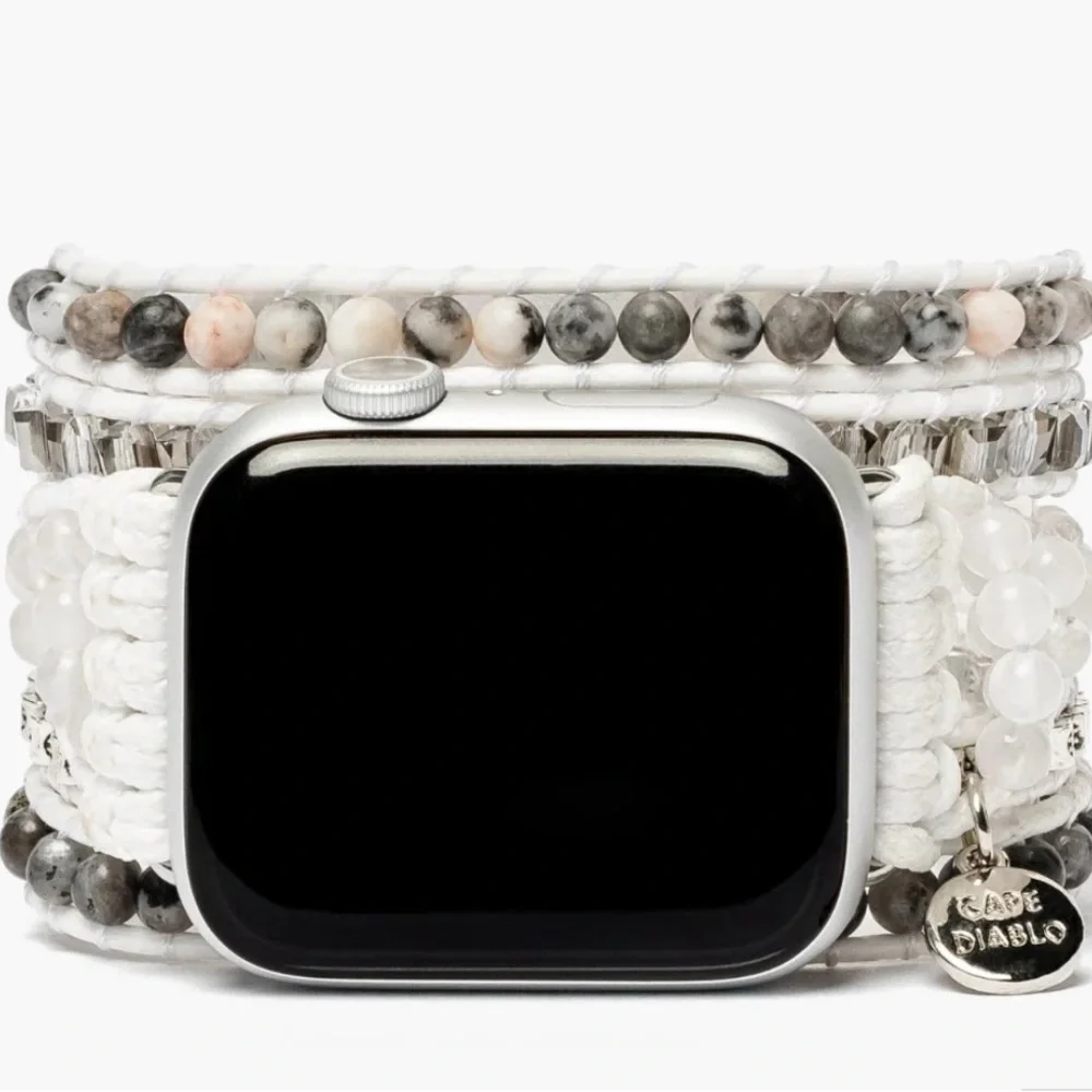 Cape Diablo Labradorite Watch Strap - White and Gray